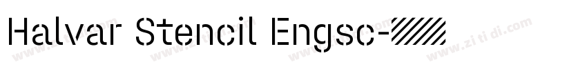 Halvar Stencil Engsc字体转换